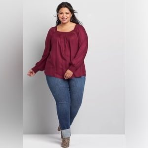 Lane Bryant Wine Blouse 18/20 NWT